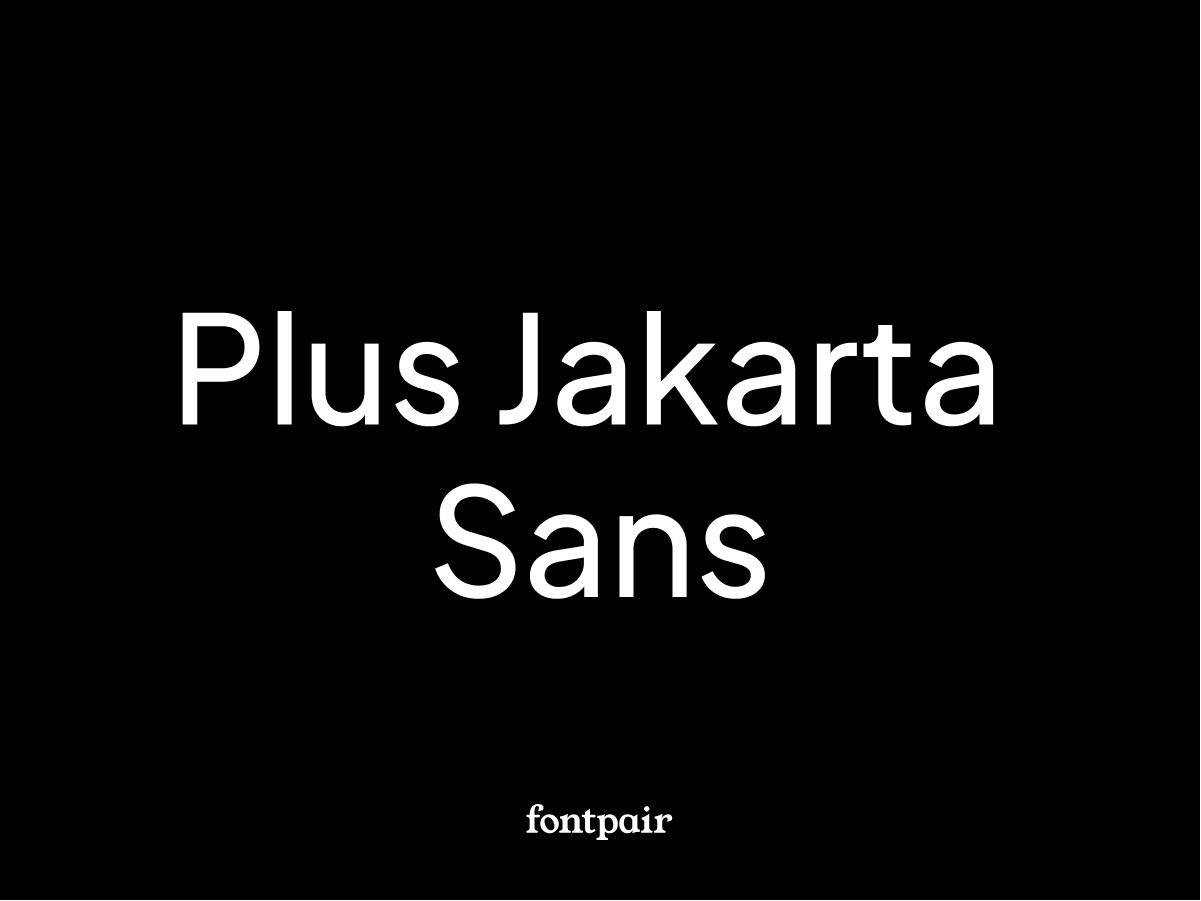 Plus Jakarta Sans